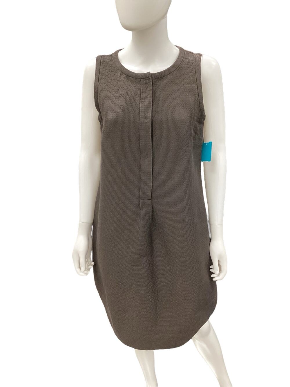 ‘S MaxMara Dress Women’s SZ M Pockets Sleeveless Front Buttons Shift Dress Brown